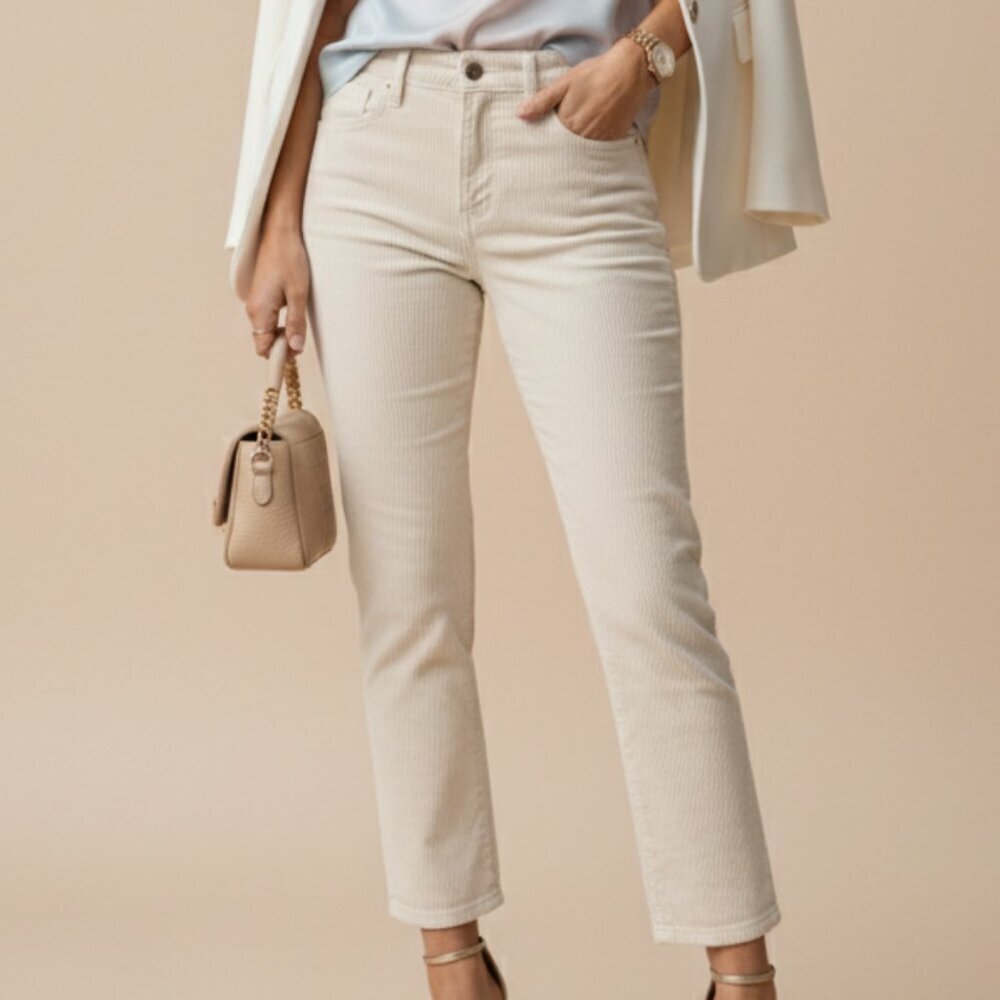 L’AGENCE Oriana High Rise Straight Corduroy Pants 24